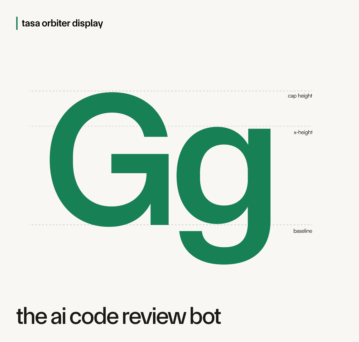 Greptile brand type specimen